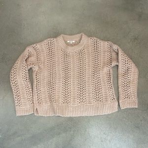 Madewell open knit sweater brown M